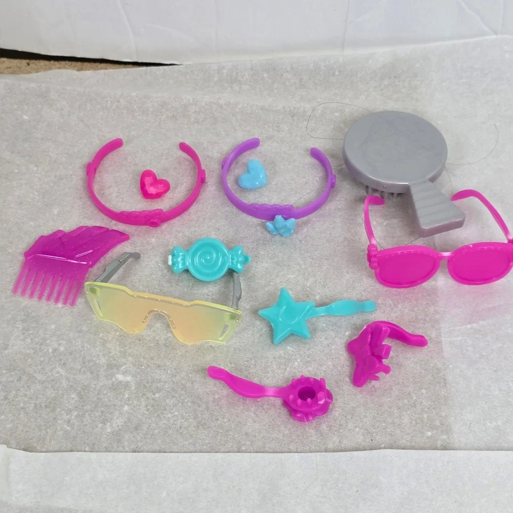 LOL Surprise OMG Doll Accessories Lot Sunglasses Headbands Brush Hair Clips Pink